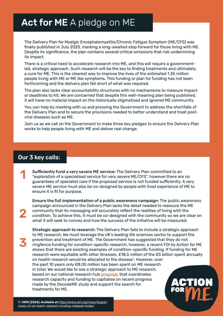 Action for ME's Act for ME pledge document