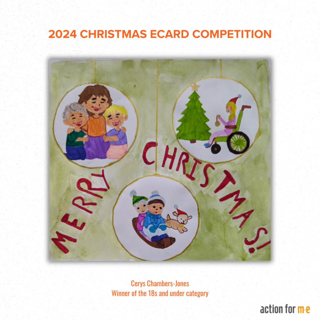 Action for ME Christmas e-card competition winning design 1